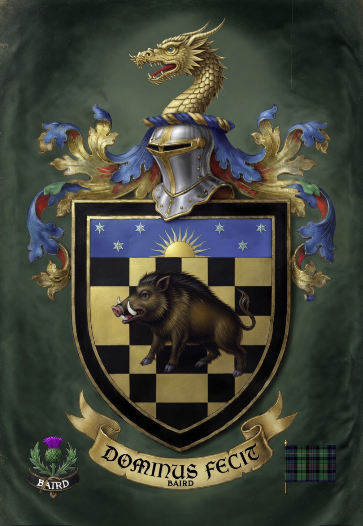 Baird coat of arms — Dominus Fecit